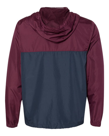 Independent Trading Co. Lightweight Windbreaker Full-Zip Jacket EXP54LWZ #color_Maroon/ Classic Navy