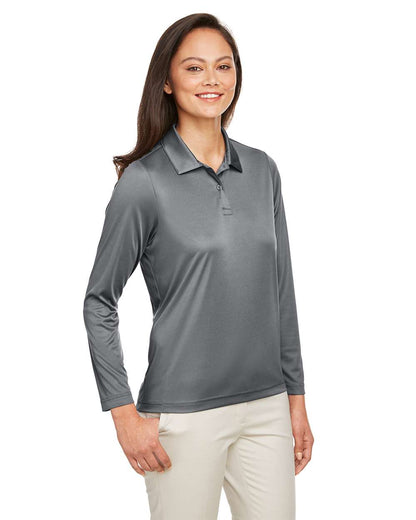 Team 365 Women's Zone Performance Long Sleeve Polo TT51LW #colormdl_Sport Graphite
