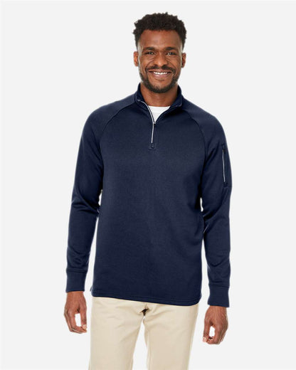 CORE365 Unisex Fusion ChromaSoft™ Fleece Quarter-Zip Pullover CE801 #colormdl_Classic Navy