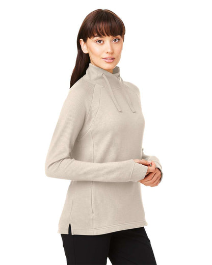 North End Women's Rhythm Waffle Cross-Neck Pullover NE200W #colormdl_Oatmeal