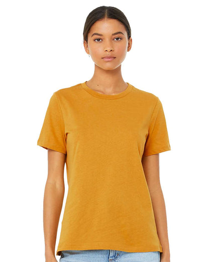 BELLA + CANVAS Women’s Relaxed Fit Heather CVC Tee 6400CVC #colormdl_Heather Mustard