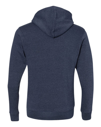 J. America Men's Triblend Fleece Hooded Sweatshirt 8871 #color_True Navy Triblend