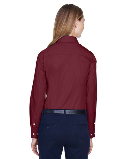 Devon & Jones Women's Crown Collection® Broadcloth Woven Dress Shirt D620W #colormdl_Burgundy