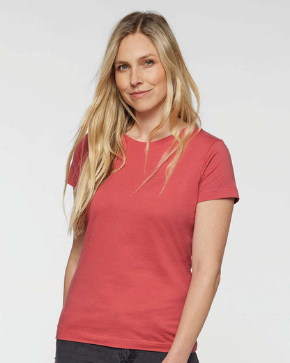 LAT Women's Fine Jersey Tee 3516 #colormdl_Passionfruit