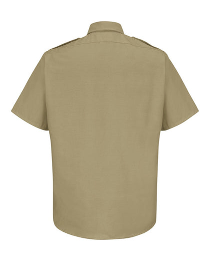 Red Kap Men's Tall Short Sleeve Security Shirt SP66T #color_Khaki