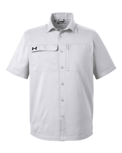 Under Armour Men's Motivate Coach Woven Shirt 1351360 #color_Halo Grey/ Steel Grey