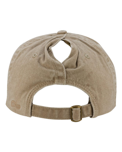 Infinity Her Women's Pigment-Dyed with Fashion Undervisor Cap CASSIE #color_Khaki/ Camo