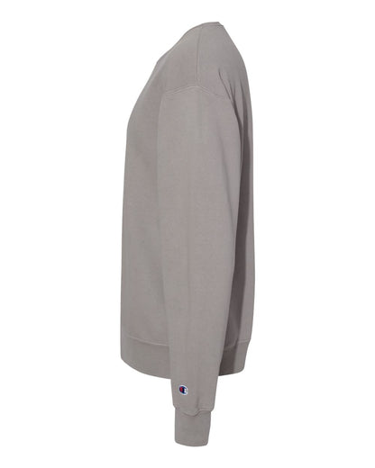 Champion Unisex Garment-Dyed Crewneck Sweatshirt CD400 #color_Concrete