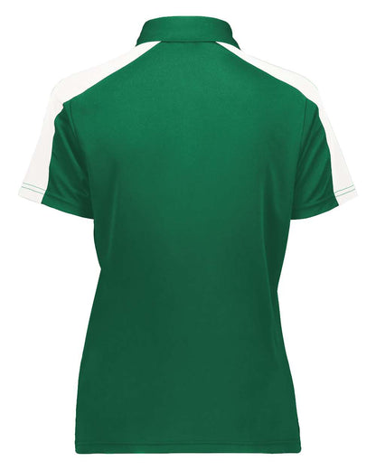 Augusta Sportswear Women's Two-Tone Vital Polo 5029 #color_Dark Green/ White