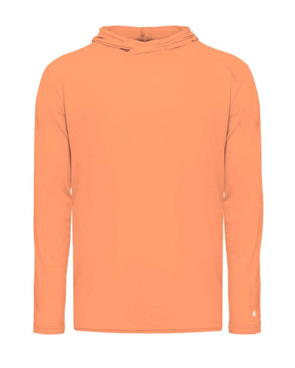 Badger Youth Tri-Blend Surplice Hooded Long Sleeve T-Shirt 2905 #color_Peach