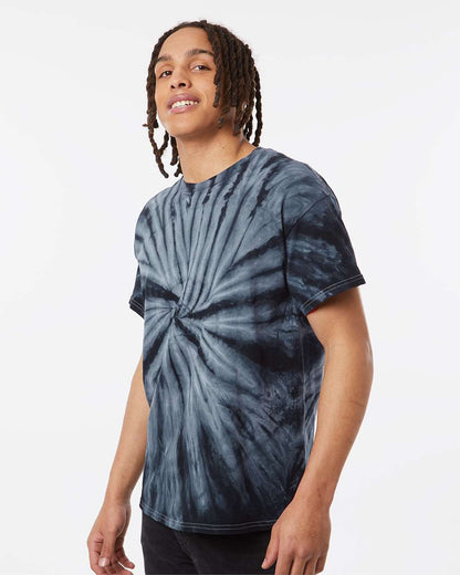 Dyenomite Cyclone Pinwheel Tie-Dyed T-Shirt 200CY #colormdl_Black