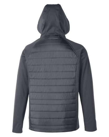 CORE365 Unisex Techno Lite Hybrid Hooded Jacket CE808 #color_Carbon