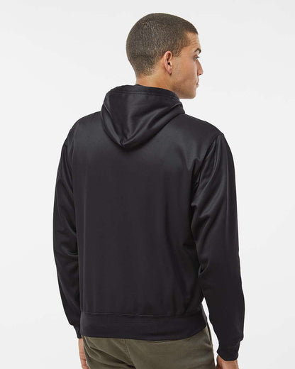 J. America Men's Polyester Tailgate Hooded Sweatshirt 8615 #colormdl_Black
