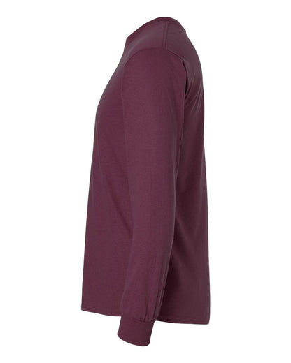 Gildan Unisex Ultra Cotton® Long Sleeve T-Shirt 2400 #color_Maroon
