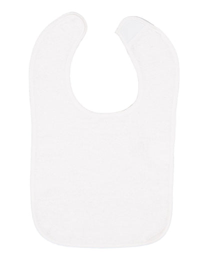 Rabbit Skins Infant Contrast Trim Terry Bib 1003 #color_White