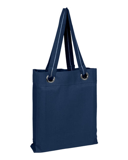 Q-Tees Large Grommet Tote Q1630 #color_Navy