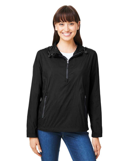 North End Women's Aura Lightweight Packable Anorak NE810W #colormdl_Black/ Carbon