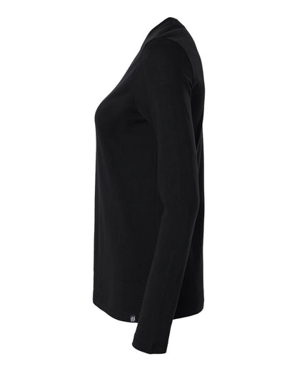 Jaanuu Women's RegenX Cotton Underscrub Long Sleeve T-Shirt W30002U #color_Black