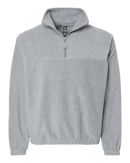 Burnside Polar Fleece Quarter-Zip Pullover 3052 #color_Heather Grey