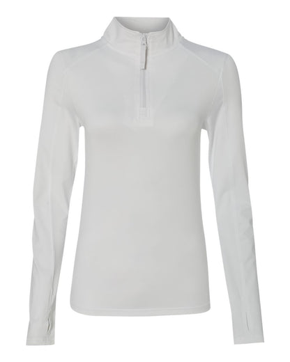 Badger Women’s Lightweight Quarter-Zip Pullover 4286 #color_White