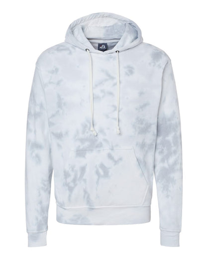 J. America Men's Tie-Dyed Fleece Hooded Sweatshirt 8861 #color_Grey Tie Dye