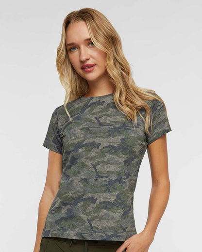 LAT Women's Fine Jersey Tee 3516 #colormdl_Vintage Camo