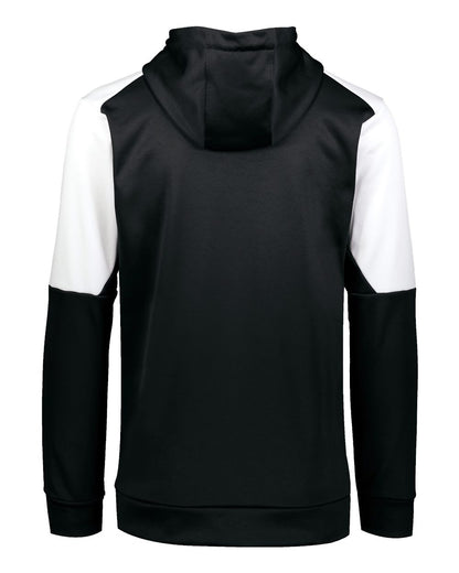 Holloway Unisex Blue Chip Hooded Sweatshirt 222540 #color_Black/ White