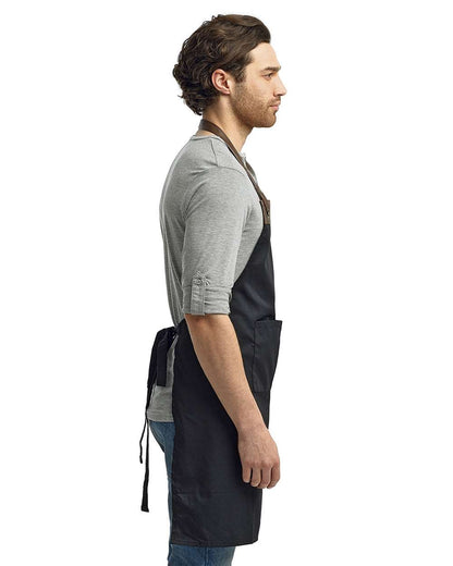 Artisan Collection by Reprime Espresso Bib Apron RP123 #colormdl_Black/ Brown