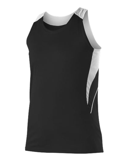 Alleson Athletic Women's Loose Fit Track Tank R1LFJW #color_Black/ White