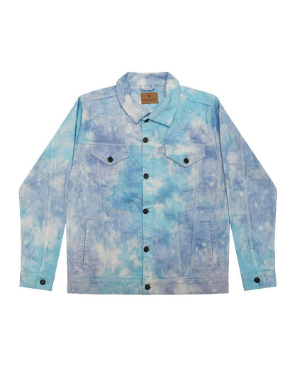 Colortone Tie-Dyed Denim Jacket 9050 #color_Lagoon