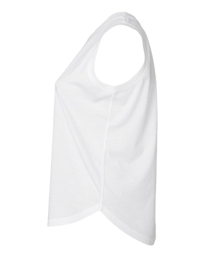 LAT Women's Curvy Relaxed Fine Jersey Tank 3892 #color_White