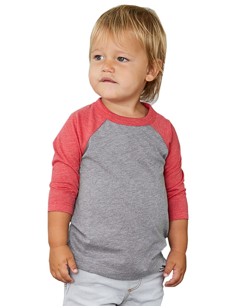 BELLA + CANVAS Toddler Three-Quarter Sleeve Baseball Tee 3200T