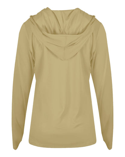 Badger Women's B-Core Long Sleeve Hooded T-Shirt 4165 #color_Vegas Gold