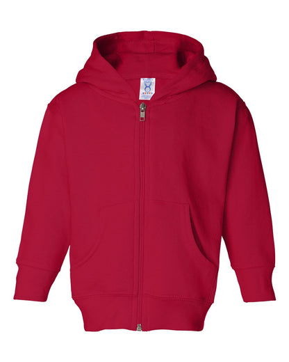 Rabbit Skins Toddler Full-Zip Fleece Hoodie Sweatshirt 3346 #color_Red