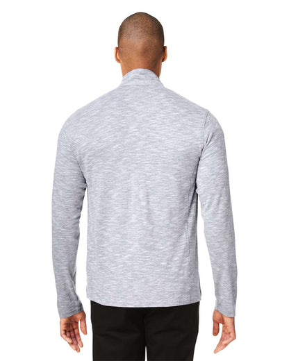 North End Men's Eclipse Jacquard Quarter-Zip Pullover NE415 #colormdl_Platinum Heather
