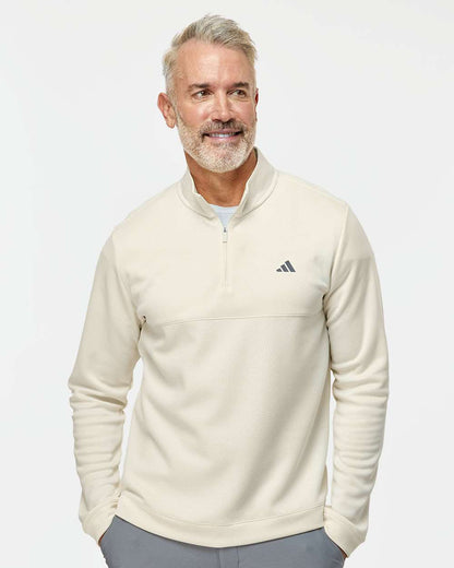 Adidas Ultimate365 Textured Quarter-Zip Pullover A2001 #colormdl_Ivory