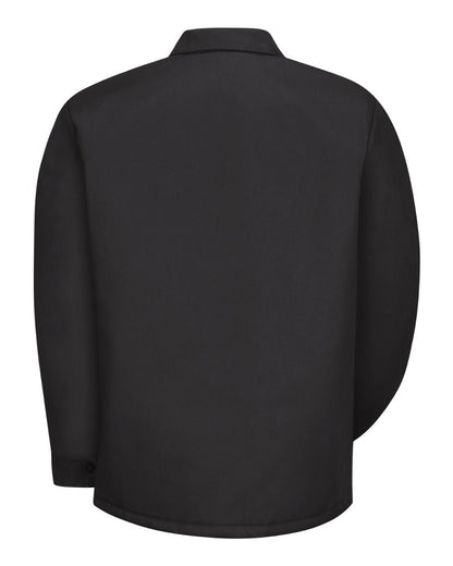Red Kap Men's Perma-Lined Panel Jacket JT50 #color_Black