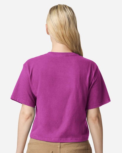 American Apparel Women's Fine Jersey Boxy Tee 102 #colormdl_Super Pink