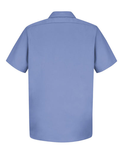 Red Kap Men's Cotton Short Sleeve Uniform Shirt SC40 #color_Light Blue