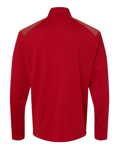 Adidas Shoulder Stripe Quarter-Zip Pullover A520 #color_Team Power Red