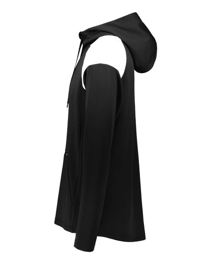 Holloway Men's Limitless Quarter-Zip Hooded Pullover 222584 #color_Black/ White