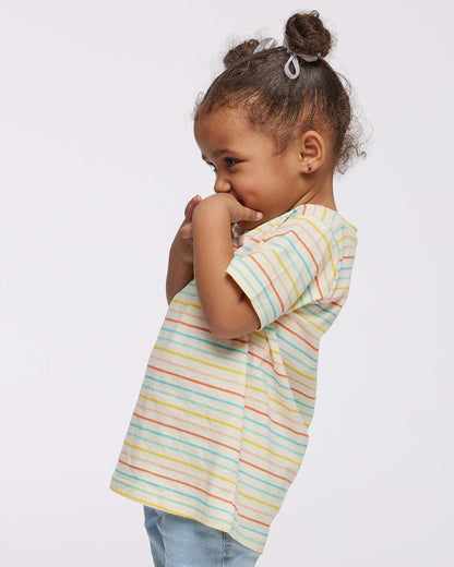 Rabbit Skins Toddler Fine Jersey Tee 3321 #colormdl_Sunkissed Stripe