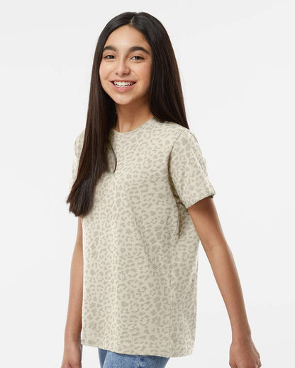 LAT Youth Fine Jersey Tee 6101 #colormdl_Natural Leopard