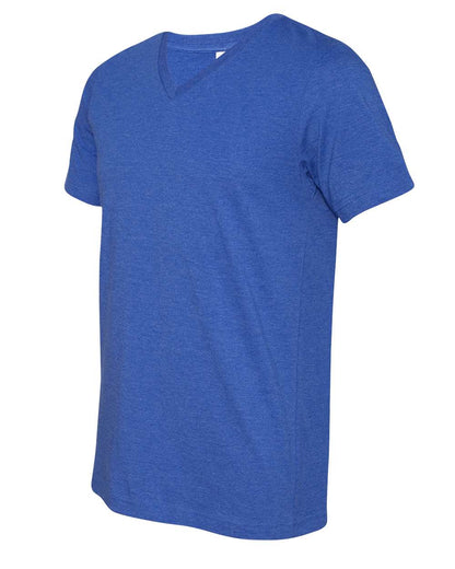 BELLA + CANVAS Heather CVC V-Neck Tee 3005CVC #color_Heather True Royal