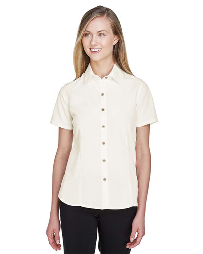 Harriton Women's Barbados Textured Camp Shirt M560W #colormdl_Cream