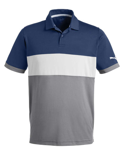 Puma Golf Men's Cloudspun Highway Polo 538930 #color_Navy Blazer/ Quiet Shade
