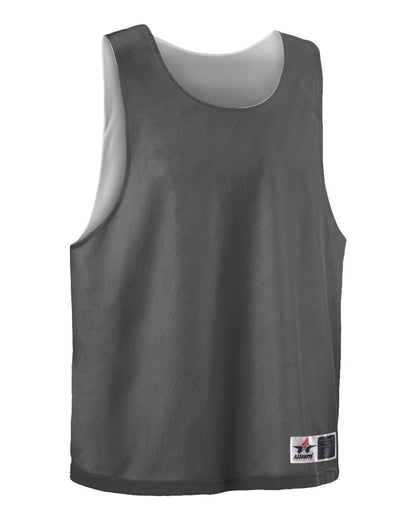 Alleson Athletic Youth Lacrosse Reversible Pinnie LP001Y #color_Charcoal/ White