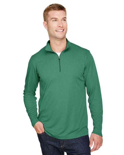 Team 365 Men's Zone Sonic Heather Performance Quarter-Zip Pullover TT31H #colormdl_Sport Forest Heather