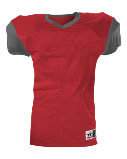 Alleson Athletic Youth Pro Game Football Jersey 751Y #color_Red/ Charcoal