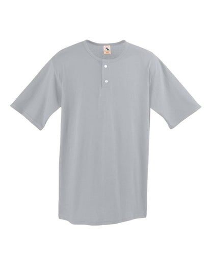 Augusta Sportswear Two-Button Baseball Jersey 580 #color_Silver Grey